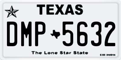 TX license plate DMP5632