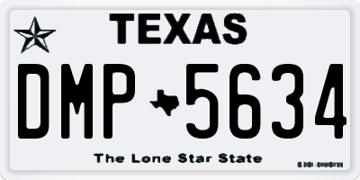 TX license plate DMP5634