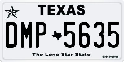 TX license plate DMP5635