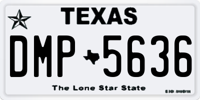 TX license plate DMP5636