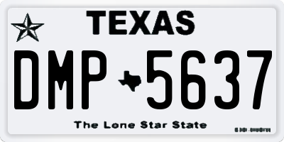 TX license plate DMP5637