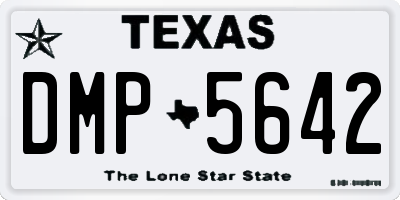 TX license plate DMP5642