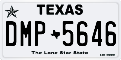 TX license plate DMP5646
