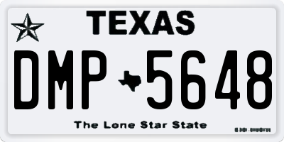 TX license plate DMP5648