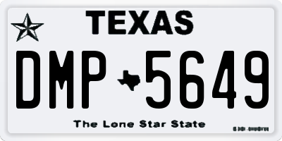 TX license plate DMP5649
