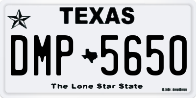 TX license plate DMP5650