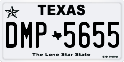 TX license plate DMP5655