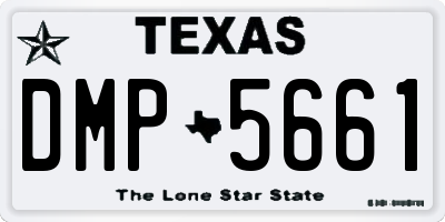 TX license plate DMP5661