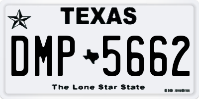 TX license plate DMP5662