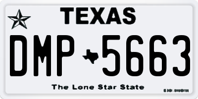 TX license plate DMP5663