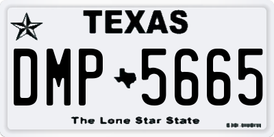 TX license plate DMP5665