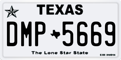 TX license plate DMP5669