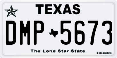 TX license plate DMP5673
