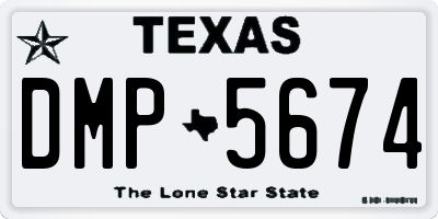TX license plate DMP5674