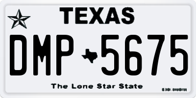 TX license plate DMP5675