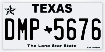 TX license plate DMP5676
