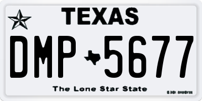 TX license plate DMP5677
