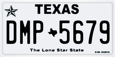 TX license plate DMP5679