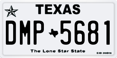 TX license plate DMP5681