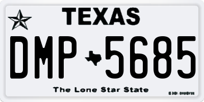 TX license plate DMP5685