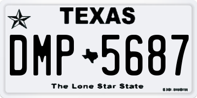 TX license plate DMP5687
