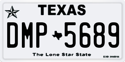 TX license plate DMP5689