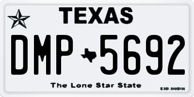 TX license plate DMP5692