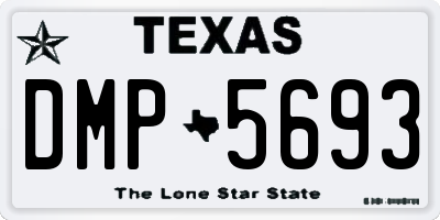 TX license plate DMP5693