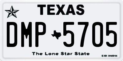 TX license plate DMP5705