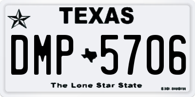 TX license plate DMP5706