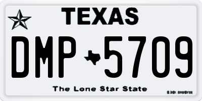 TX license plate DMP5709