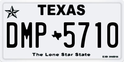 TX license plate DMP5710