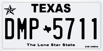 TX license plate DMP5711
