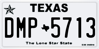 TX license plate DMP5713