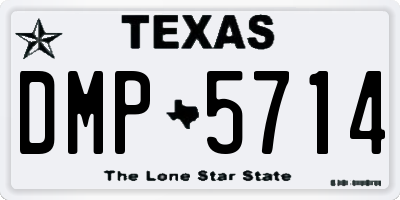 TX license plate DMP5714