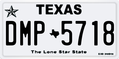 TX license plate DMP5718