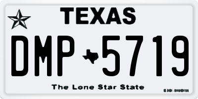 TX license plate DMP5719