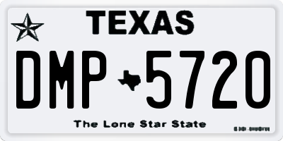 TX license plate DMP5720