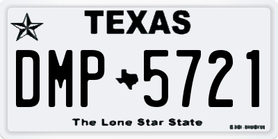 TX license plate DMP5721