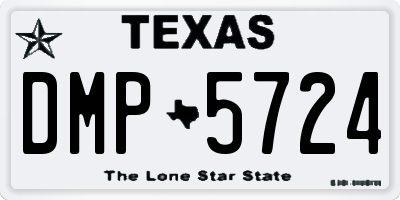 TX license plate DMP5724