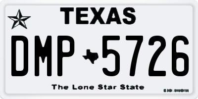TX license plate DMP5726