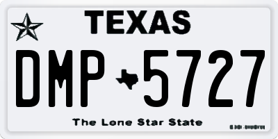 TX license plate DMP5727