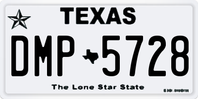 TX license plate DMP5728