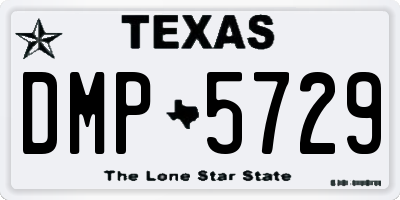 TX license plate DMP5729