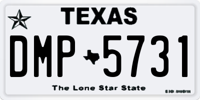 TX license plate DMP5731