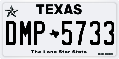TX license plate DMP5733