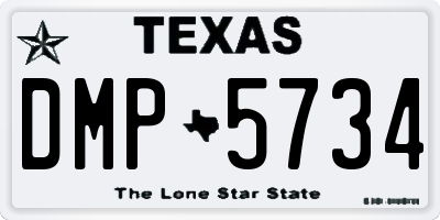 TX license plate DMP5734