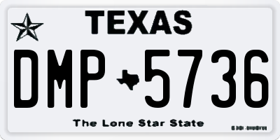 TX license plate DMP5736