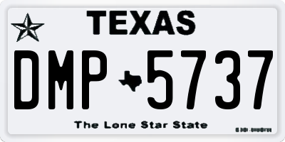 TX license plate DMP5737