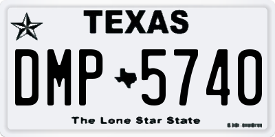 TX license plate DMP5740